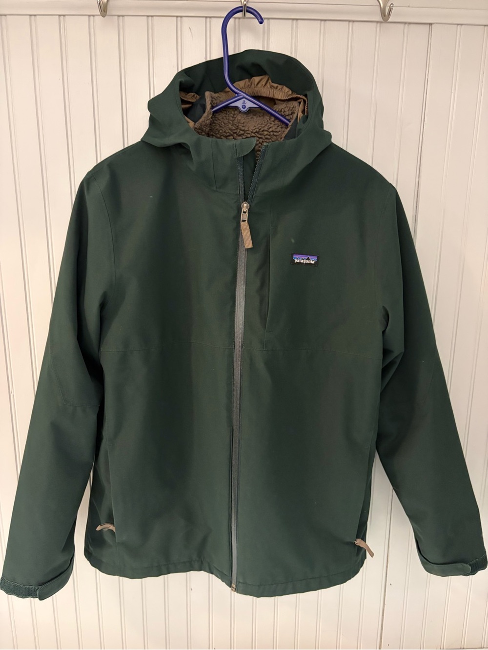 Patagonia Green Hooded Kids Winter Jacket